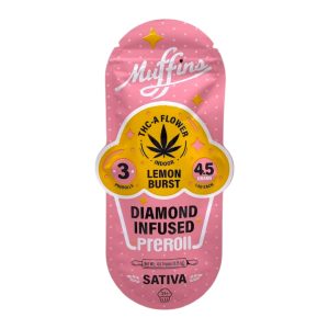 Muffins | THCA Flower Diamond Infused Pre Roll | 3pk - 4.5G