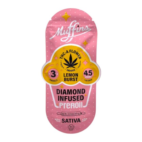 Muffins | THCA Flower Diamond Infused Pre Roll | 3pk - 4.5G - Image 5