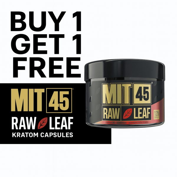 MIT45 | Raw Leaf | Kratom Capsules - Image 1
