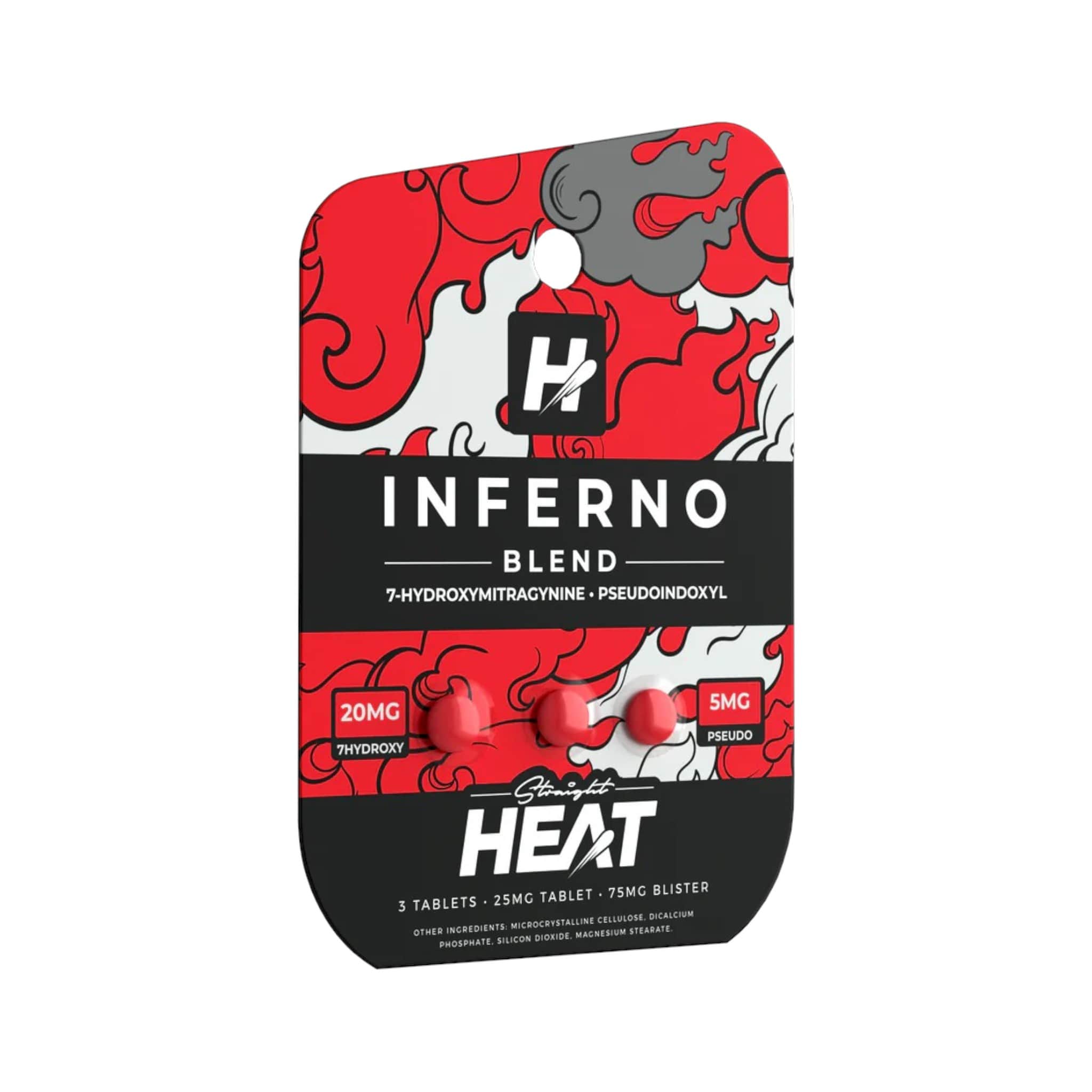 Straight Heat | Inferno Blend Pseudo + 7OH Tablets | 3CT – 25MG Each | 75MG Straight Heat | Inferno Blend Pseudo + 7OH Tablets | 3CT - 25MG Each | 75MG - Image 1