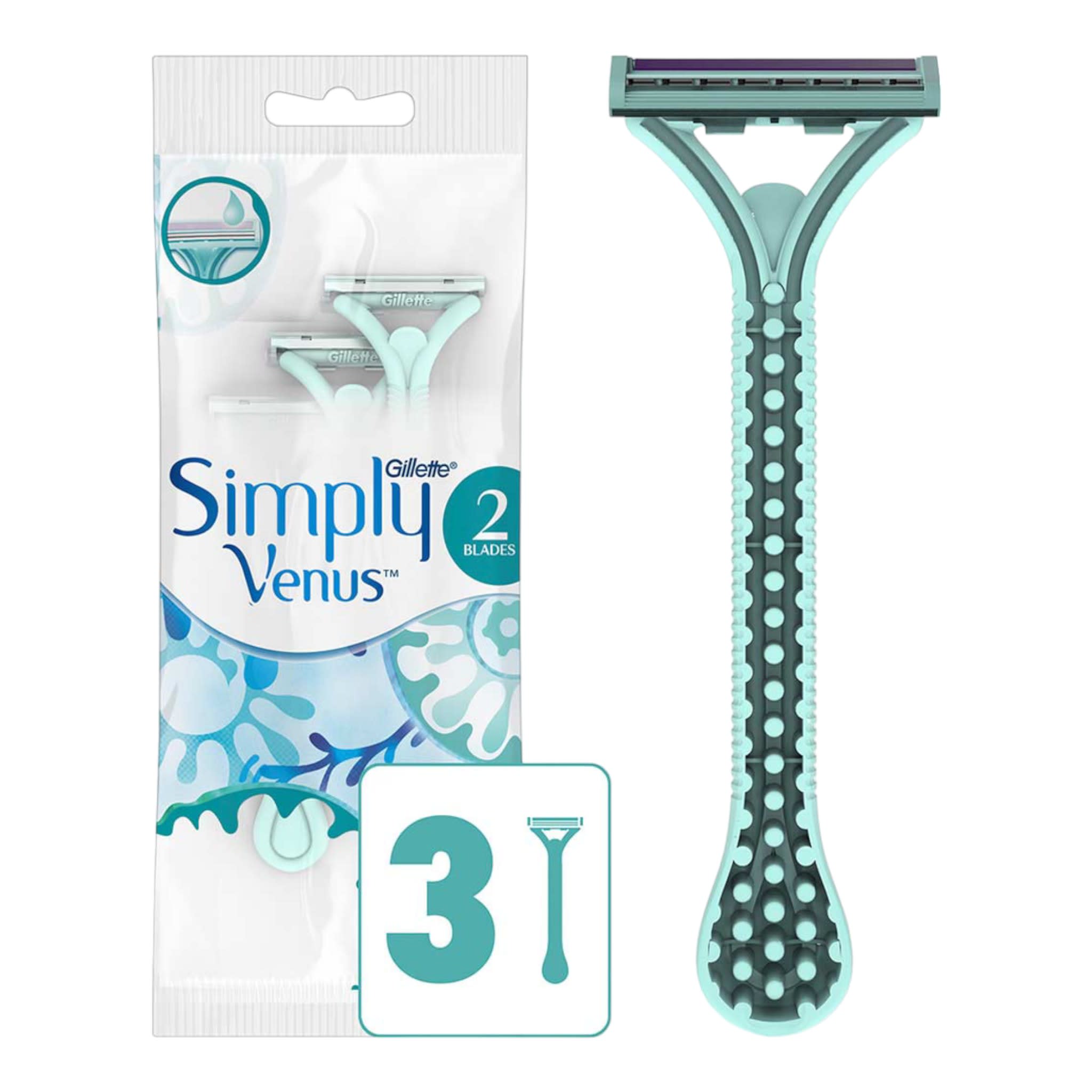 Gillette | Venus 2 Blade Razor 3ct Pack Gillette | Venus 2 Blade Razor 3ct Pack - Image 1
