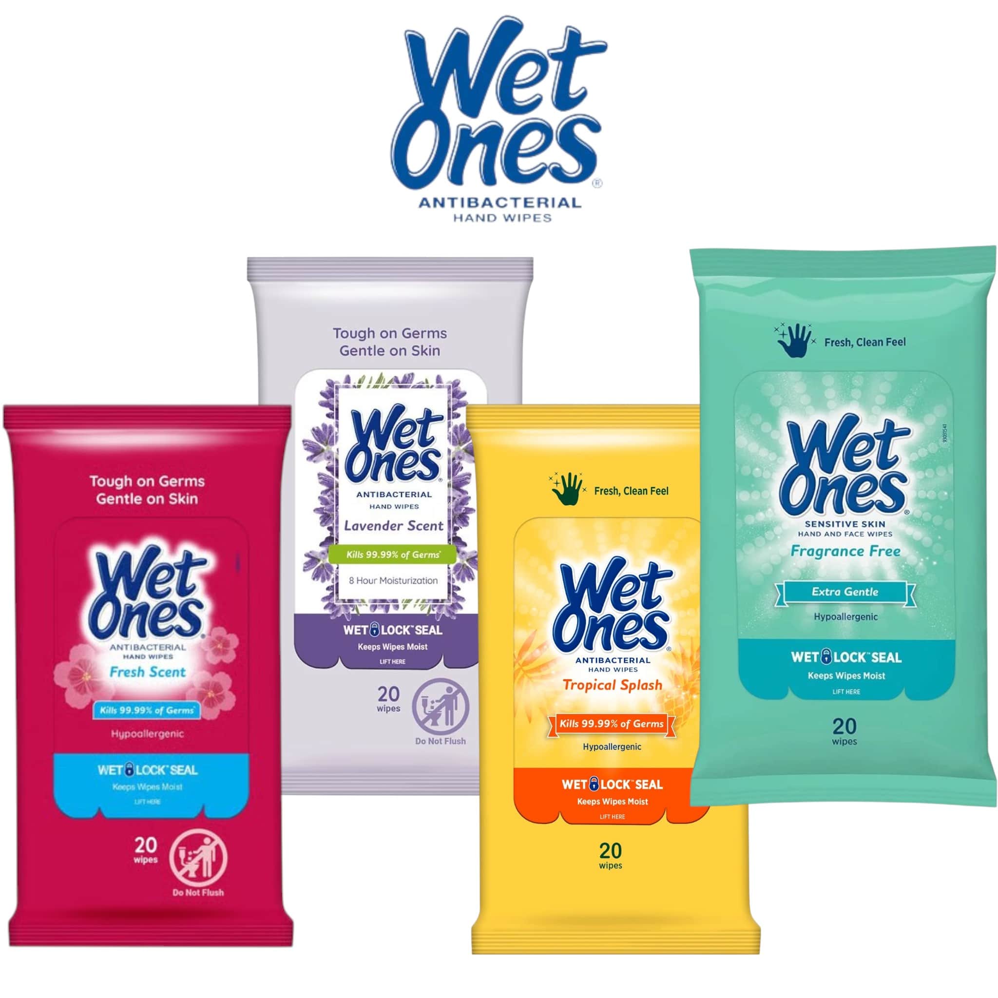 Wet Ones | Hand & Face Wipes 20ct Wet Ones | Hand & Face Wipes 20ct - Image 1