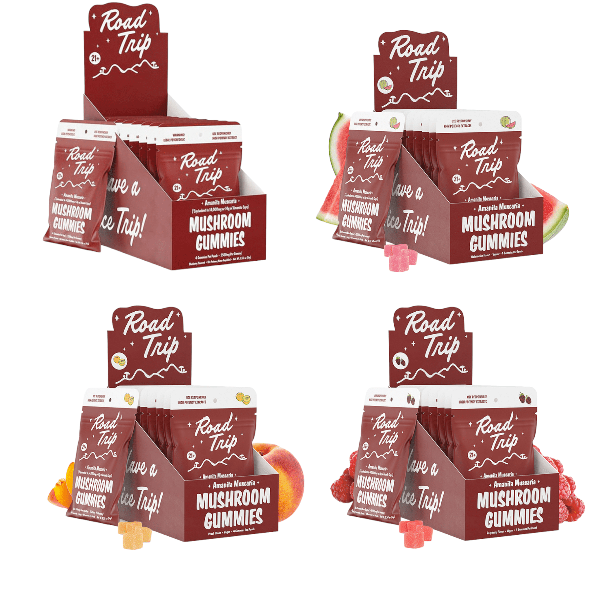 Road Trip | Amanita Muscaria Mushroom Gummies – 14,000MG – 4CT Road Trip | Amanita Muscaria Mushroom Gummies - 14,000MG - 4CT - Image 1