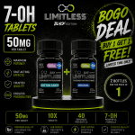Limitless | Black | 7OH Tablets | 50MG