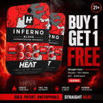 Straight Heat | Inferno Blend Pseudo + 7OH Tablets | 6CT - 25MG Each | 150MG